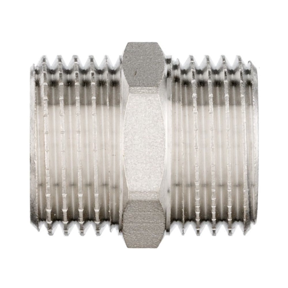 Ниппель латунь никель 1/2" НР