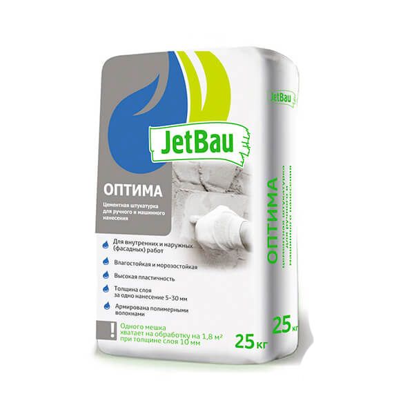 Штукатурка цементная JetBau Оптима 25 кг