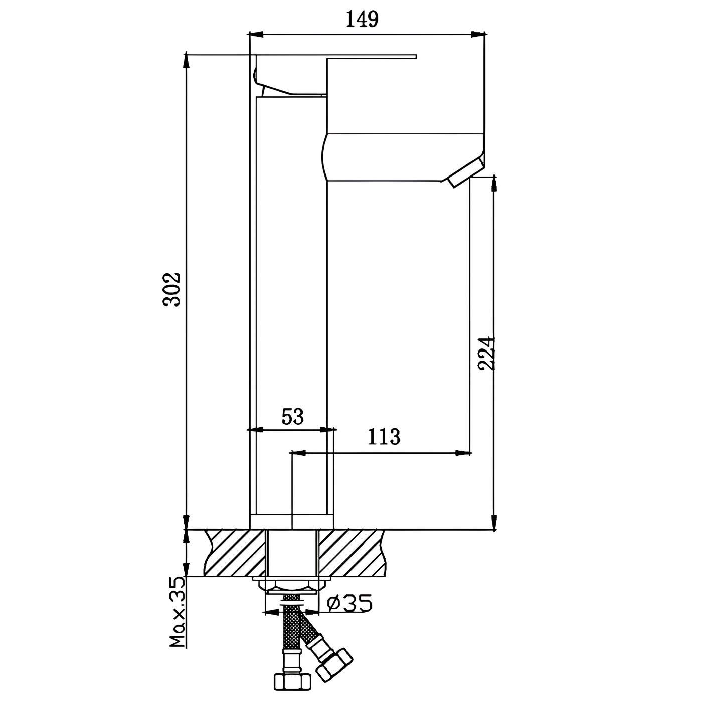 Смеситель для раковины Haiba HB11801 однорычажный