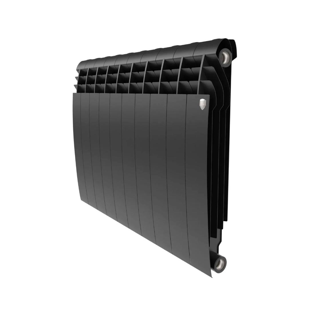 Радиатор биметаллический Royal Thermo Revolution Bimetall 500-80 2.0 10 секций Noir Sable