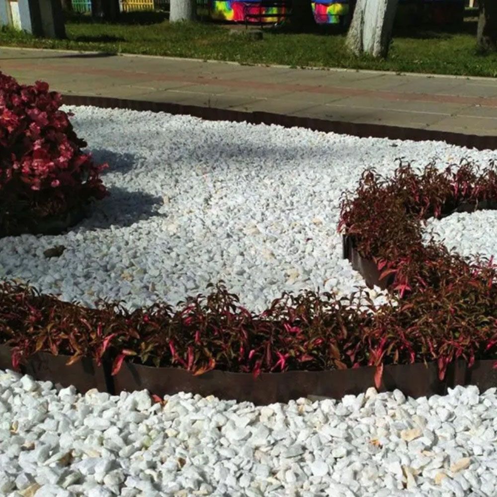 Лента бордюрная гофрированная 15 см х 9 м коричневая Протэкт