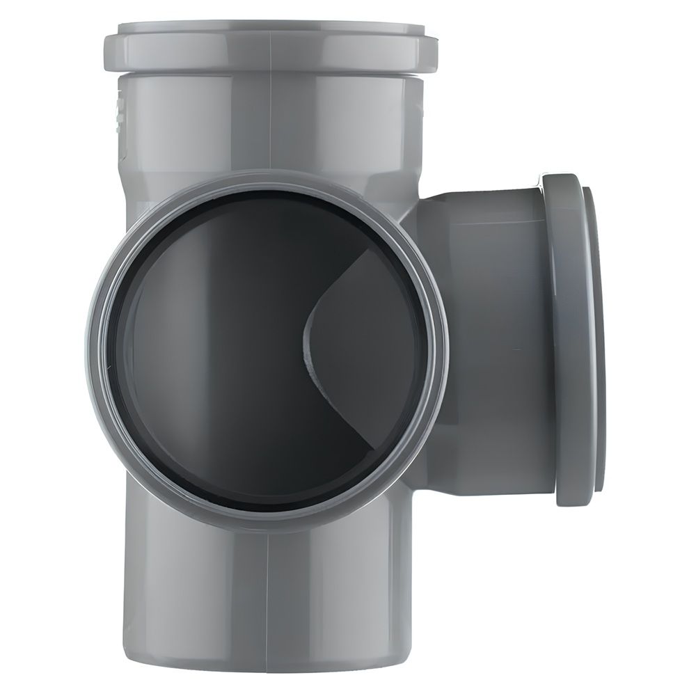 Крестовина двухплоскостная канализационная 110х110х110 мм 87°