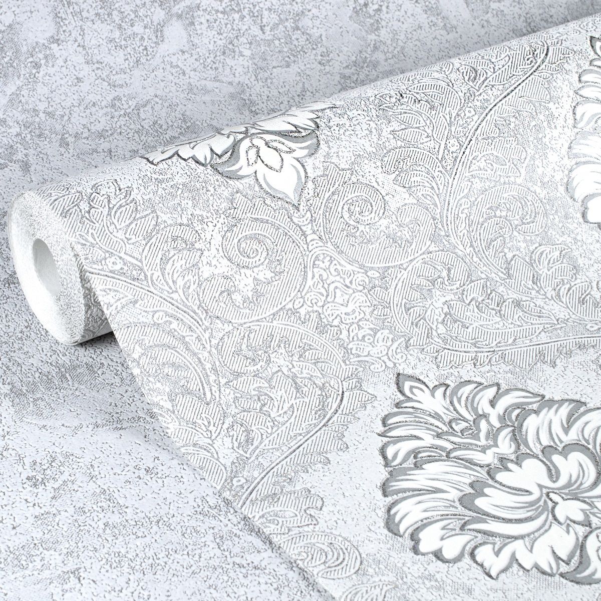 Обои Aurora Раджа С50 5003 03 серые орнамент 1,06х10,05 м