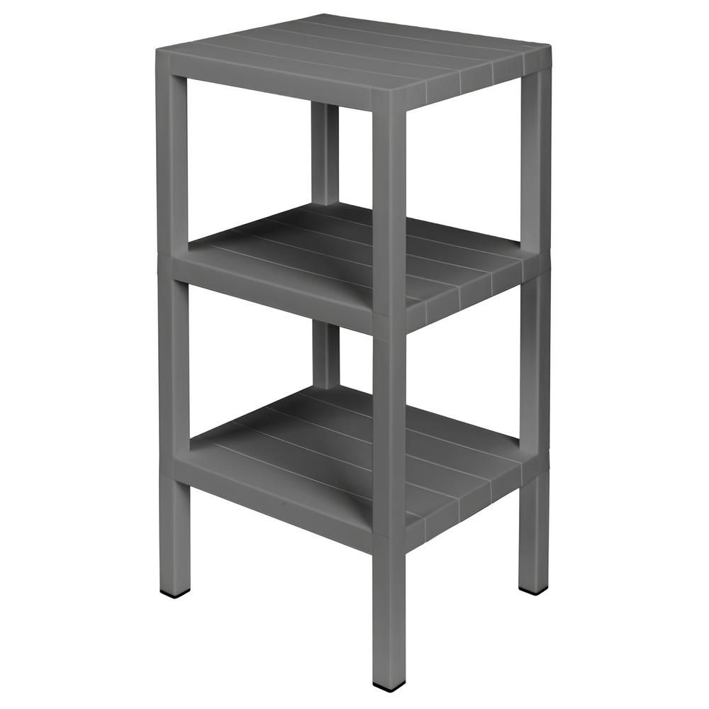 Этажерка Nature 384х725х330 мм 3 секции серая