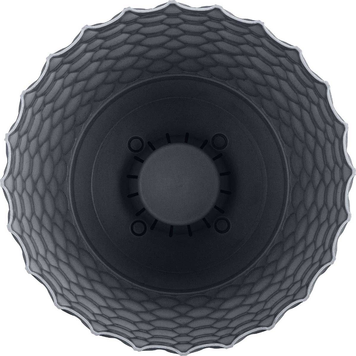 Горшок цветочный InGreen Wave Вулканический серый 20,5 см 4,7 л с дренаж сеткой и съем поддоном