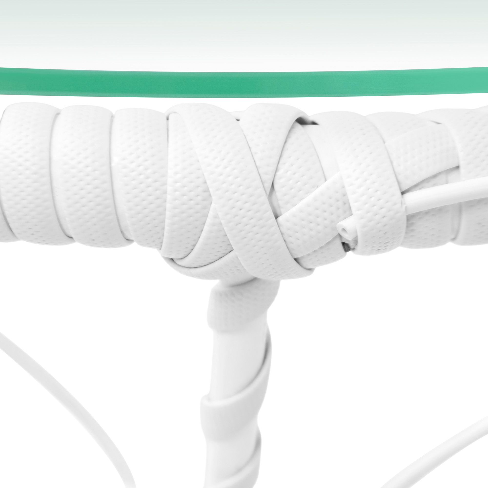 Стол Mamasan-Papasan d430 мм иск. ротанг плетение белое