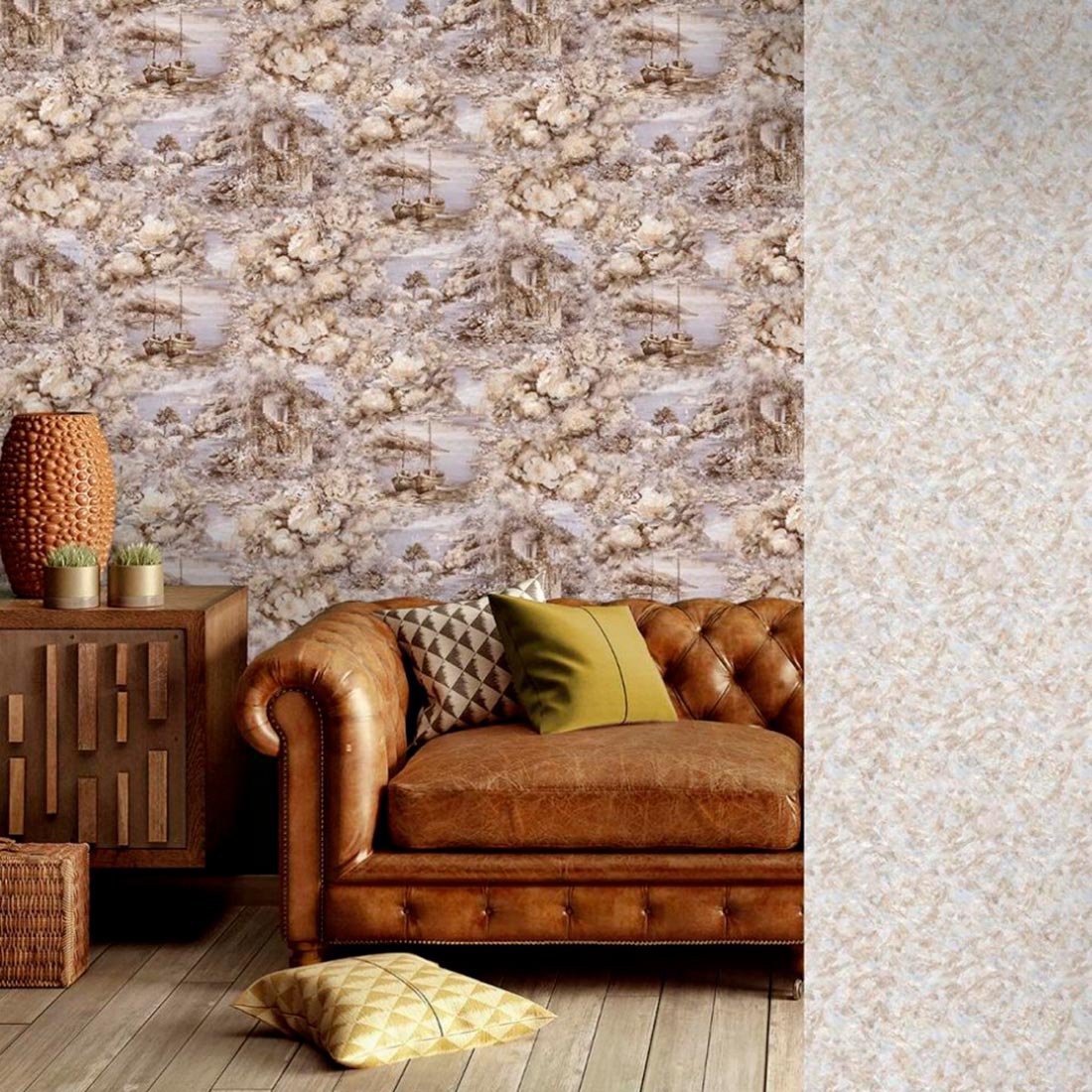 Обои Саратовские С6 Круз-С 05 Д784 10,05x0,53 м (12) фон беж.(Порта)