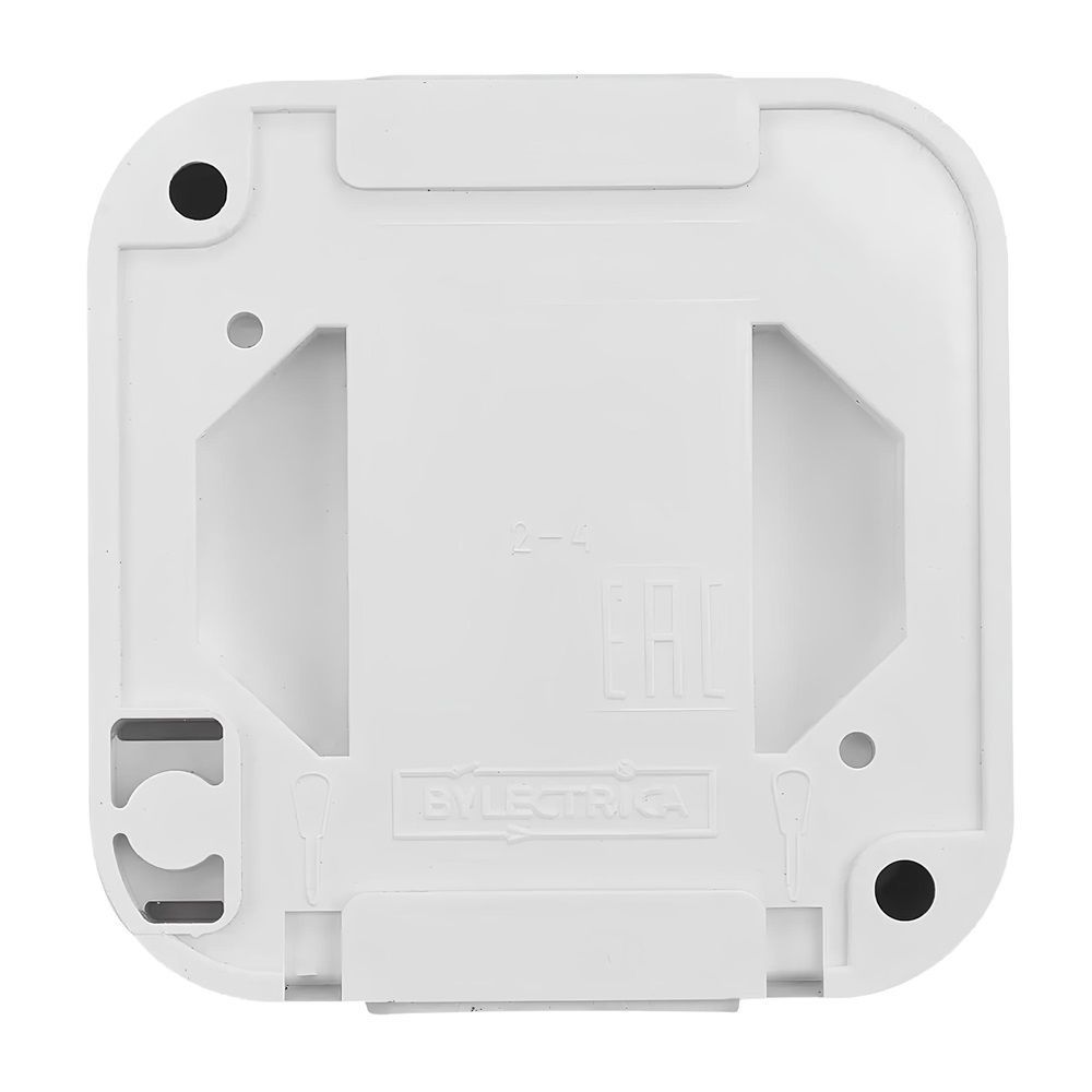Розетка ОУ 1 мест белый земля пластик, крышка, IP54 РА16-297 Bylectrica Пралеска Аква