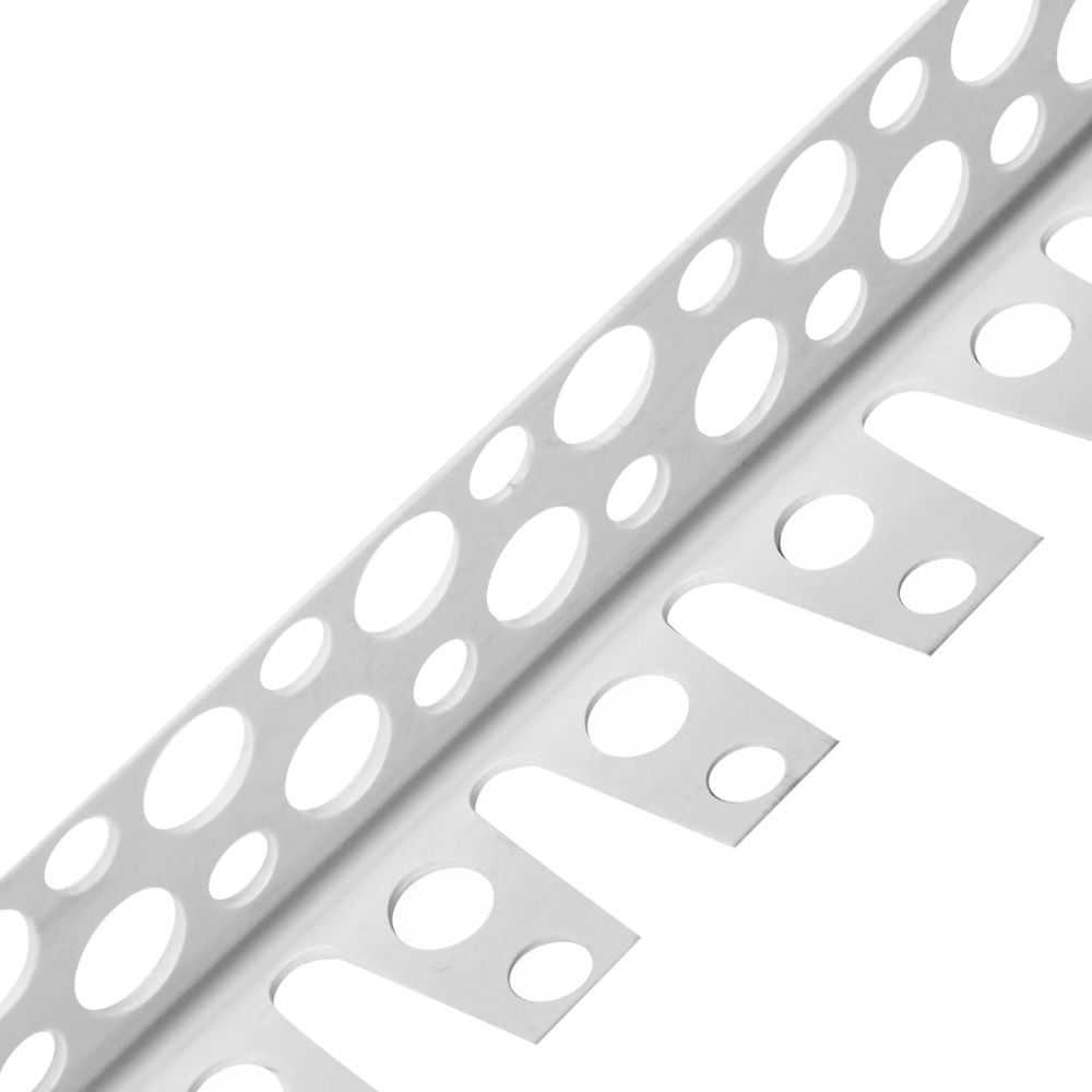 Угол арочный перфорированный ПВХ  3000 мм белый