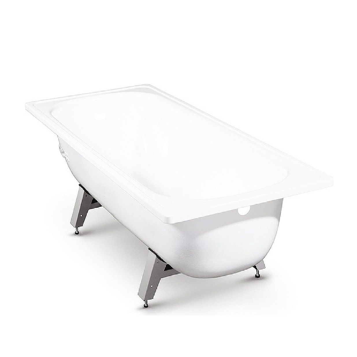 Ванна стальная Antika 120х70 см белая орхидея с опорной подставкой