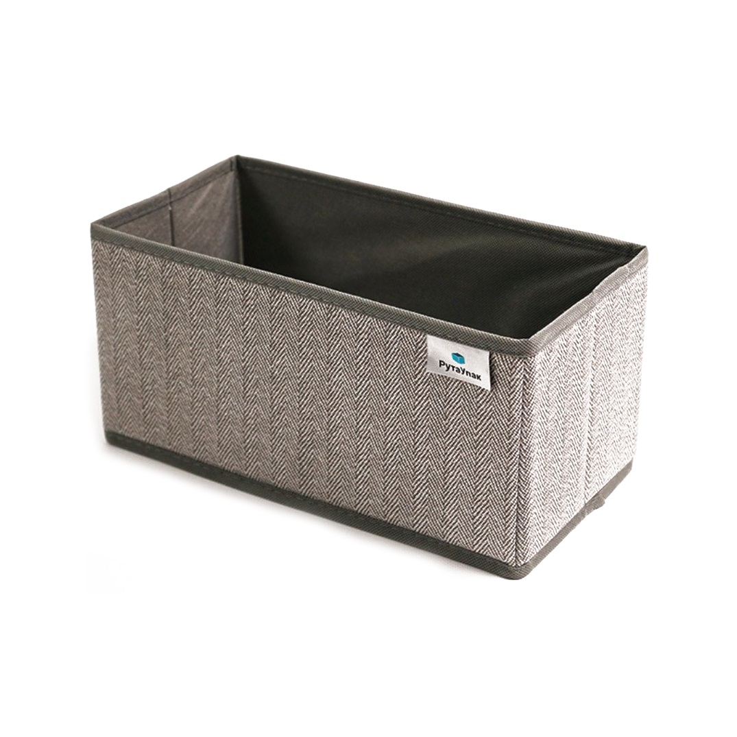 Коробка для хранения Серый 30х15х15 см без крышки