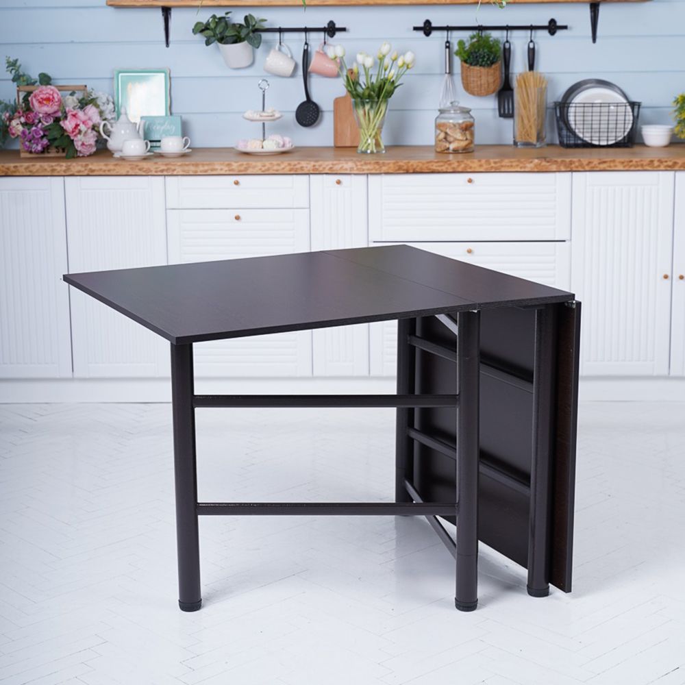 Стол-книжка ЛДСП Венге раскладной прямоугольный 260/1600х800х750 мм