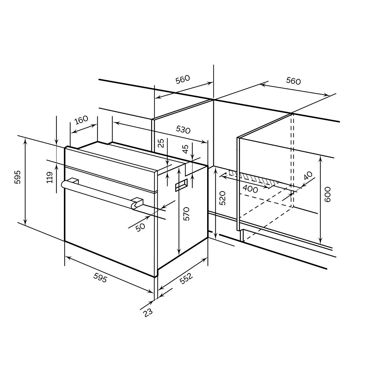 Шкаф духовой Lex EDM 6075C IV