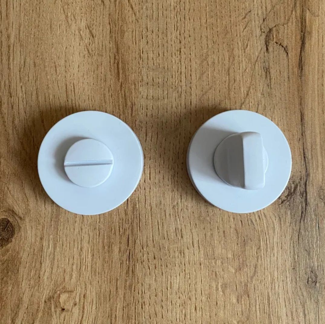 Завертка сантехническая FortePiano белая круглая