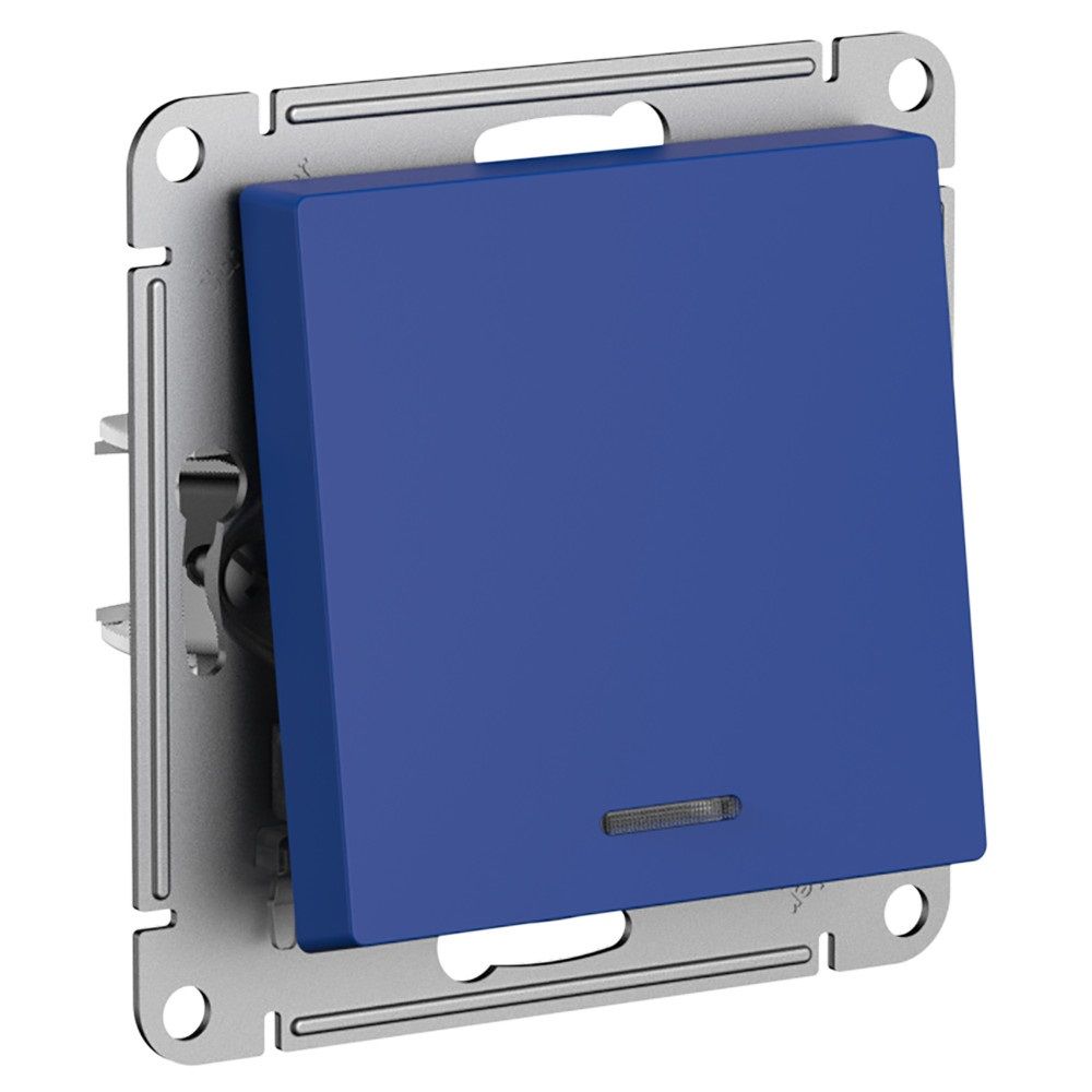 Выключатель 1-клавиша AtlasDesign (сх. 1а) 10AX с подсветкой механизм аквамарин SE ATN001113 Systeme Electric