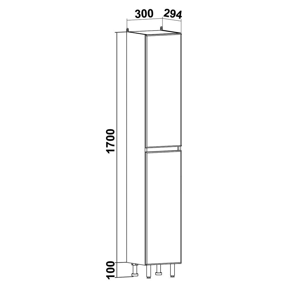 Пенал Лада белый 315х310х1715 мм