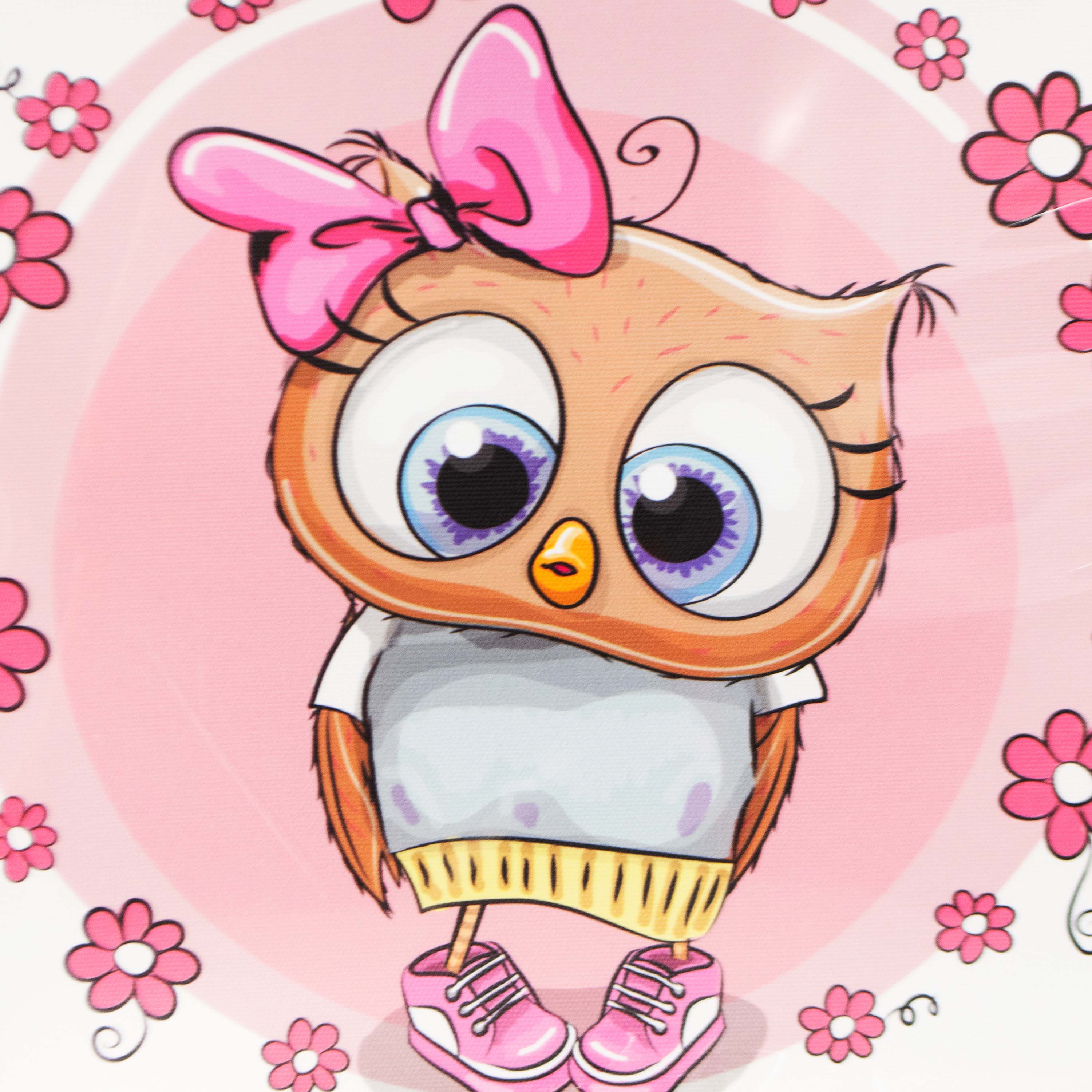 Картина-холст Декоретто Art  Совенок среди цветов 30x30 cм CV 1380