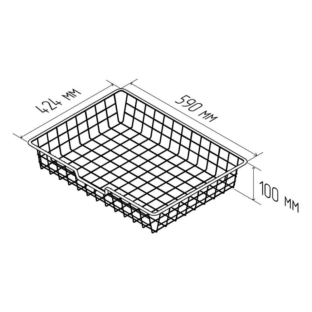 Корзина сеточная серая 588х424х110 мм  L9539GA