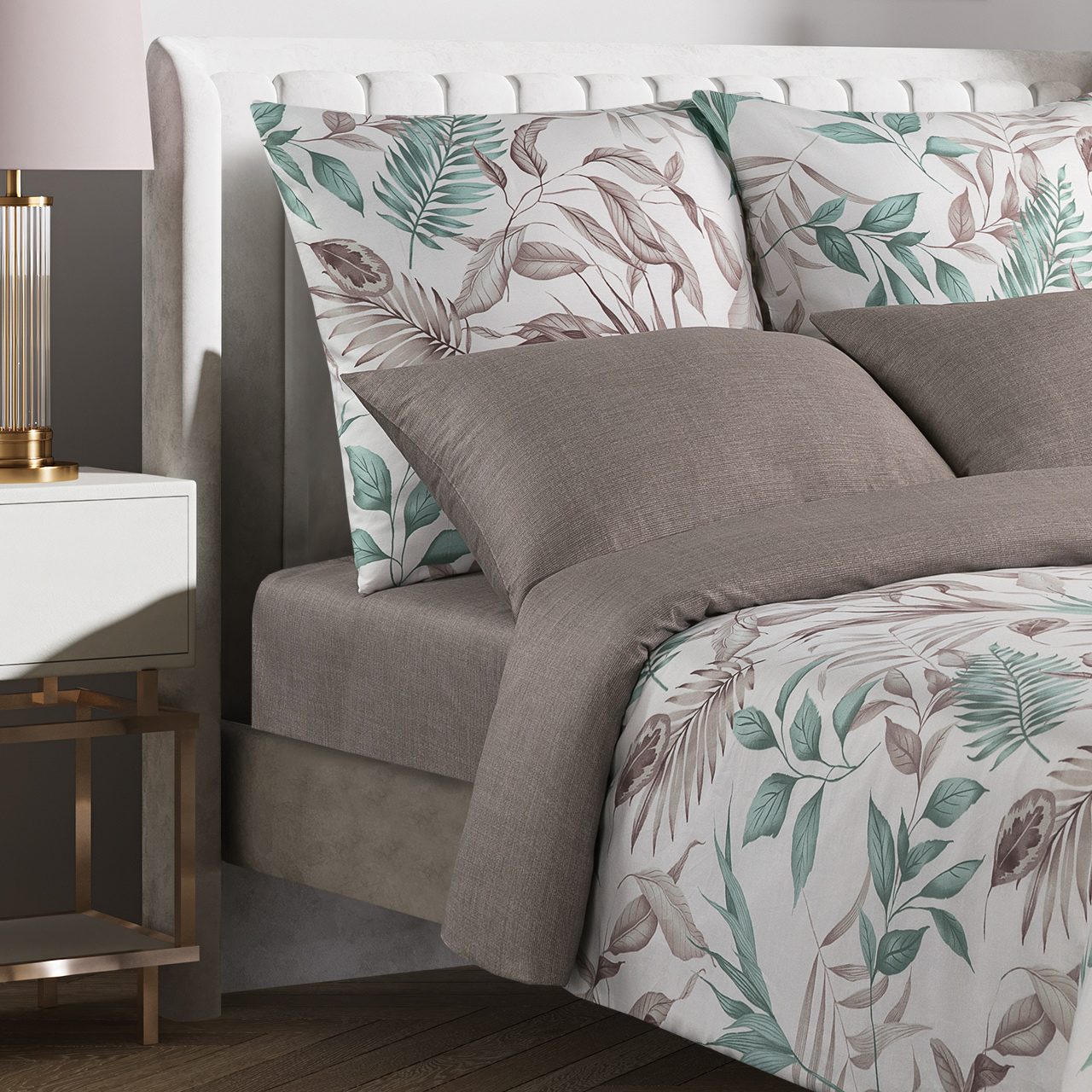 Белье постельное 1,5 сп сатин Ecotex Гармоника Саленто 70х70 см-2