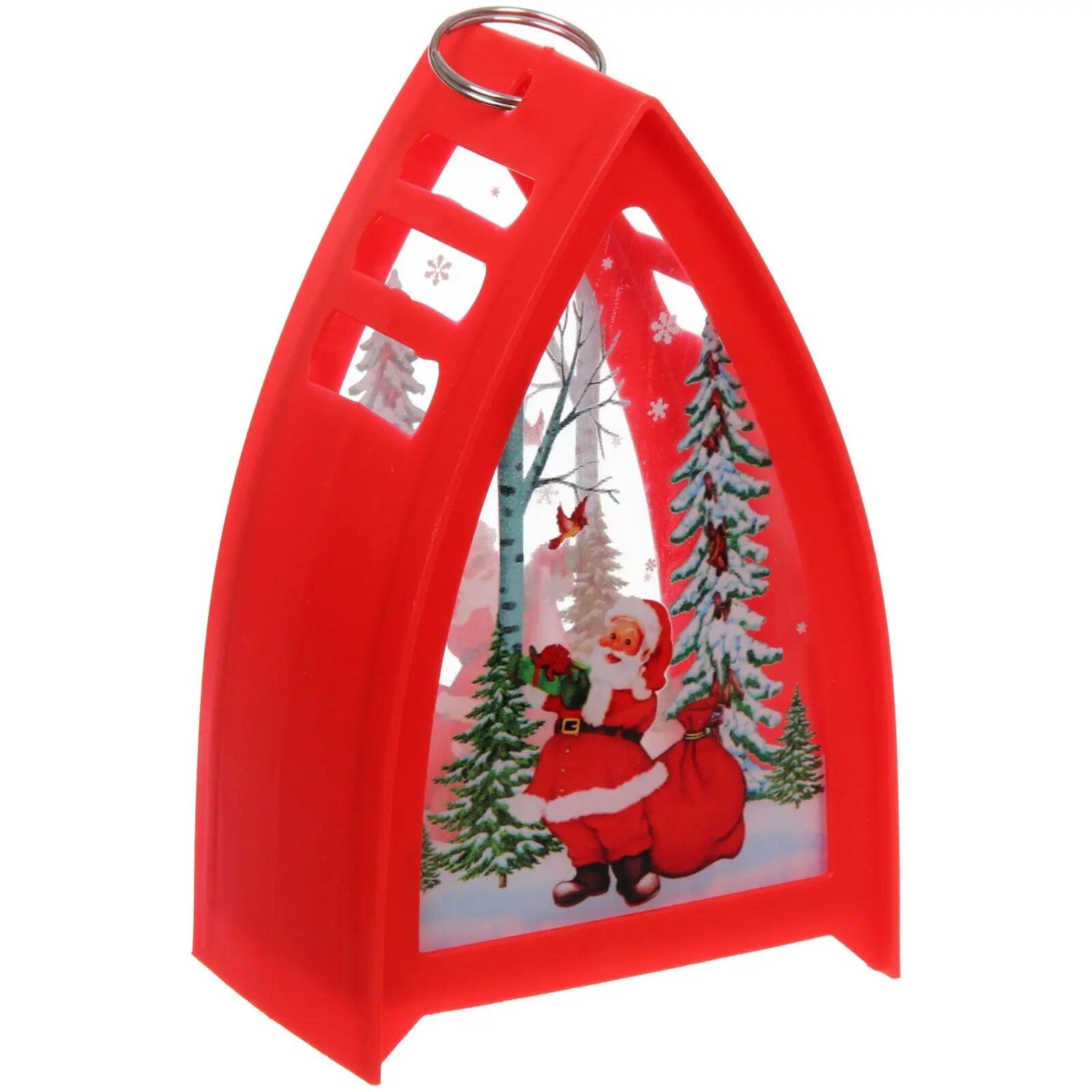 Светильник новогодний Фонарь LED 15х9х6 см микс 2024-2000