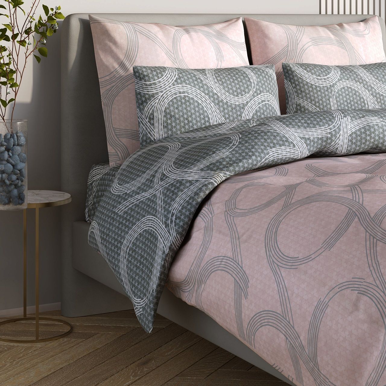 Белье постельное 2 сп сатин Солярис Ливерпуль 70х70 см-2 50х70 см-2