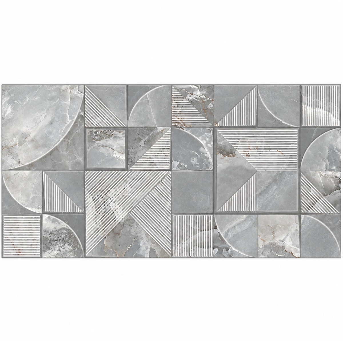 Плитка настенная Azori Opale Grey Struttura 31,5х63 см серая 1,39 м2