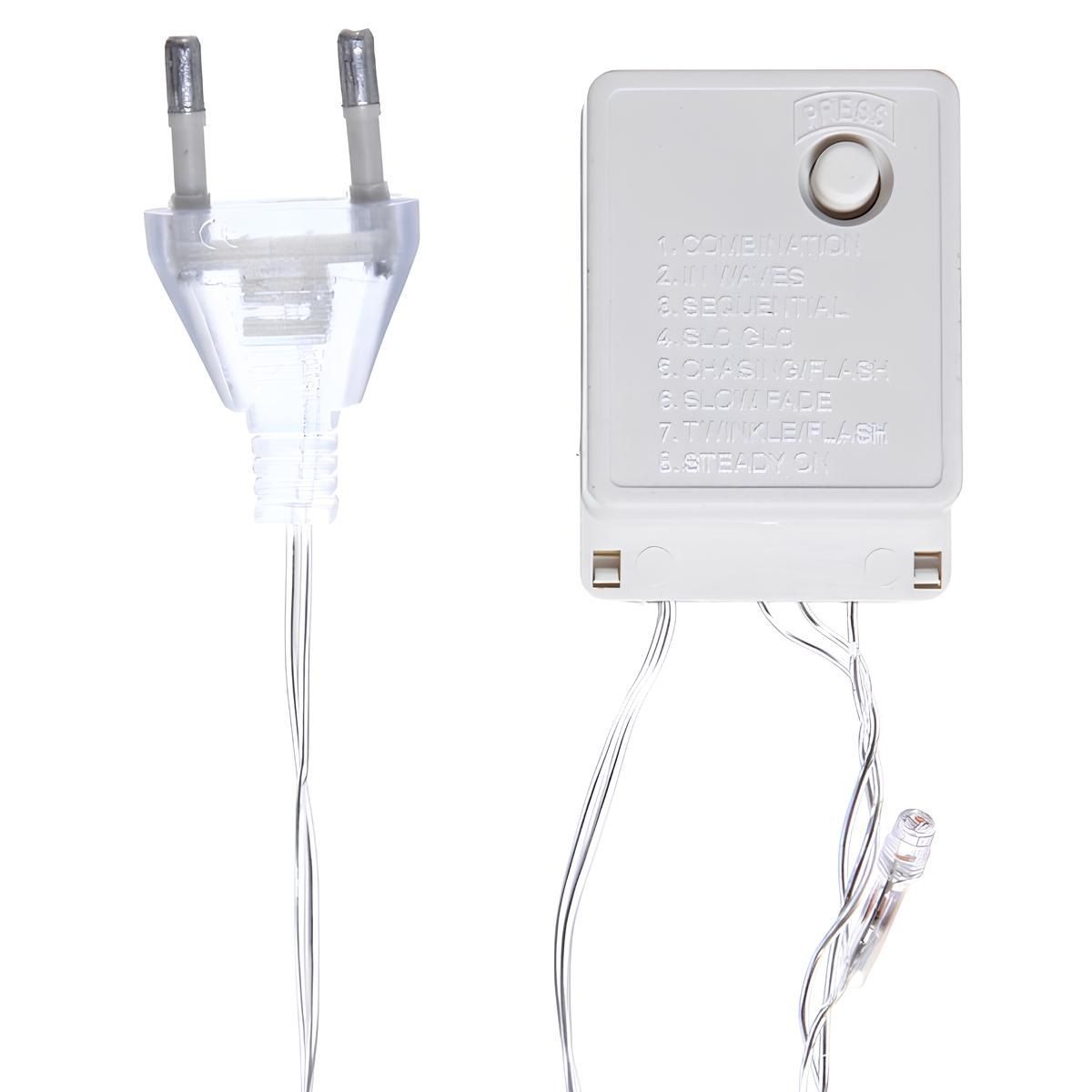 Гирлянда для дома 2,5 м 24 ламп LED 8 реж, прозр. пров, IP20, синий