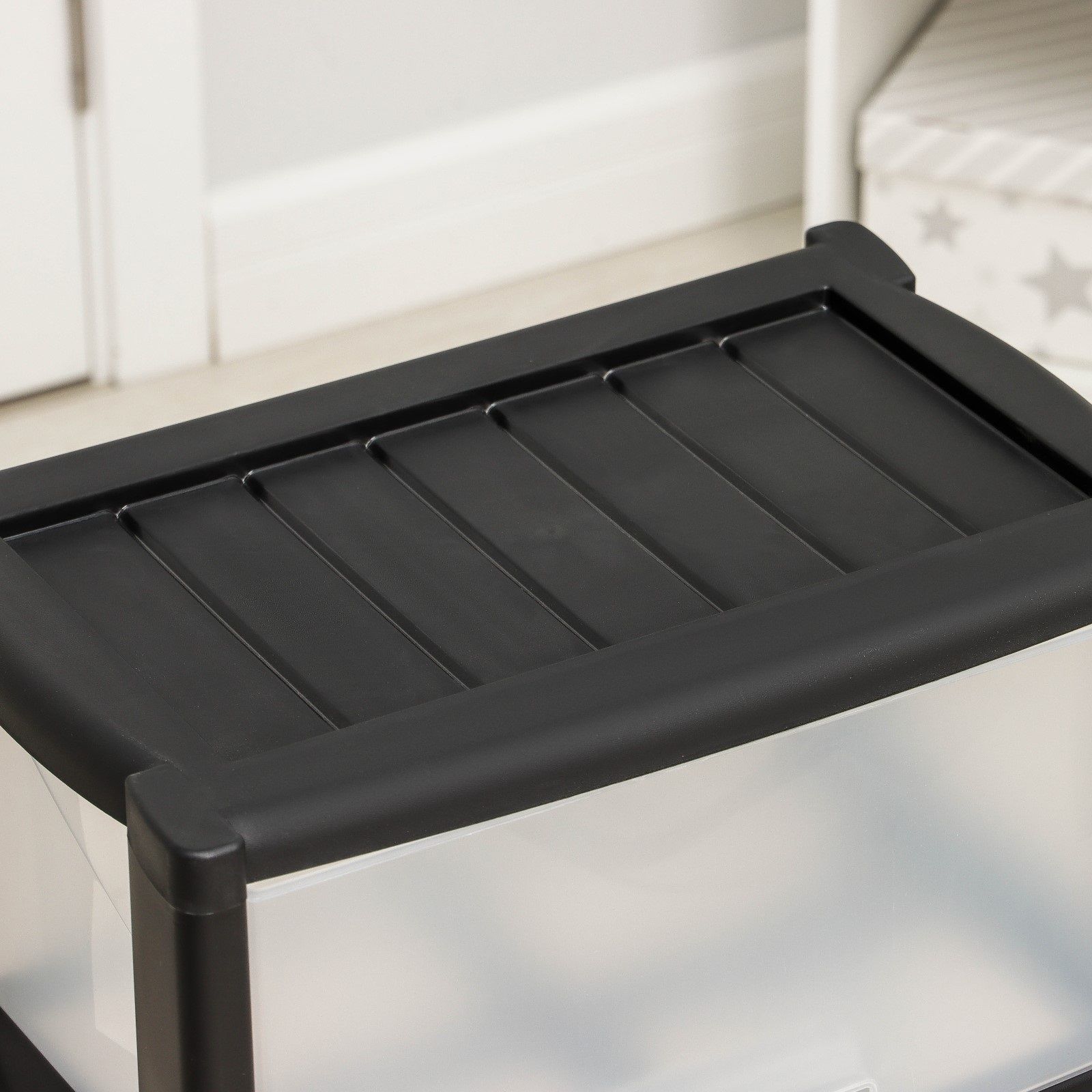 Комод Колорит 475х710х300 мм 3 ящика черный пластик