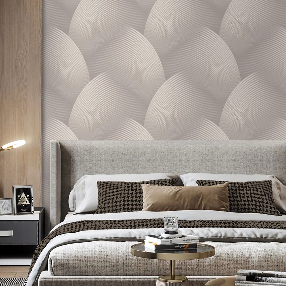 Обои WallSecret Singapur 9081-24 пудровые абстракция 3D 1,06х10,05 м
