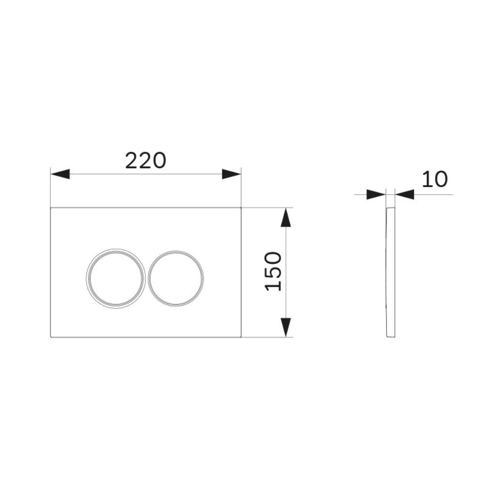 Клавиша смыва AM.PM ProC L пластик хром матовый