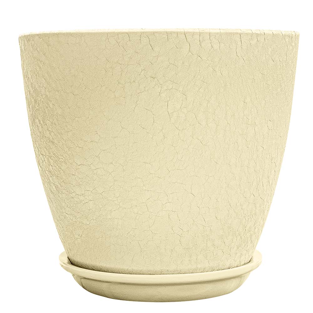 Горшок цветочный Бутон Винил бежевый 21 см 5 л