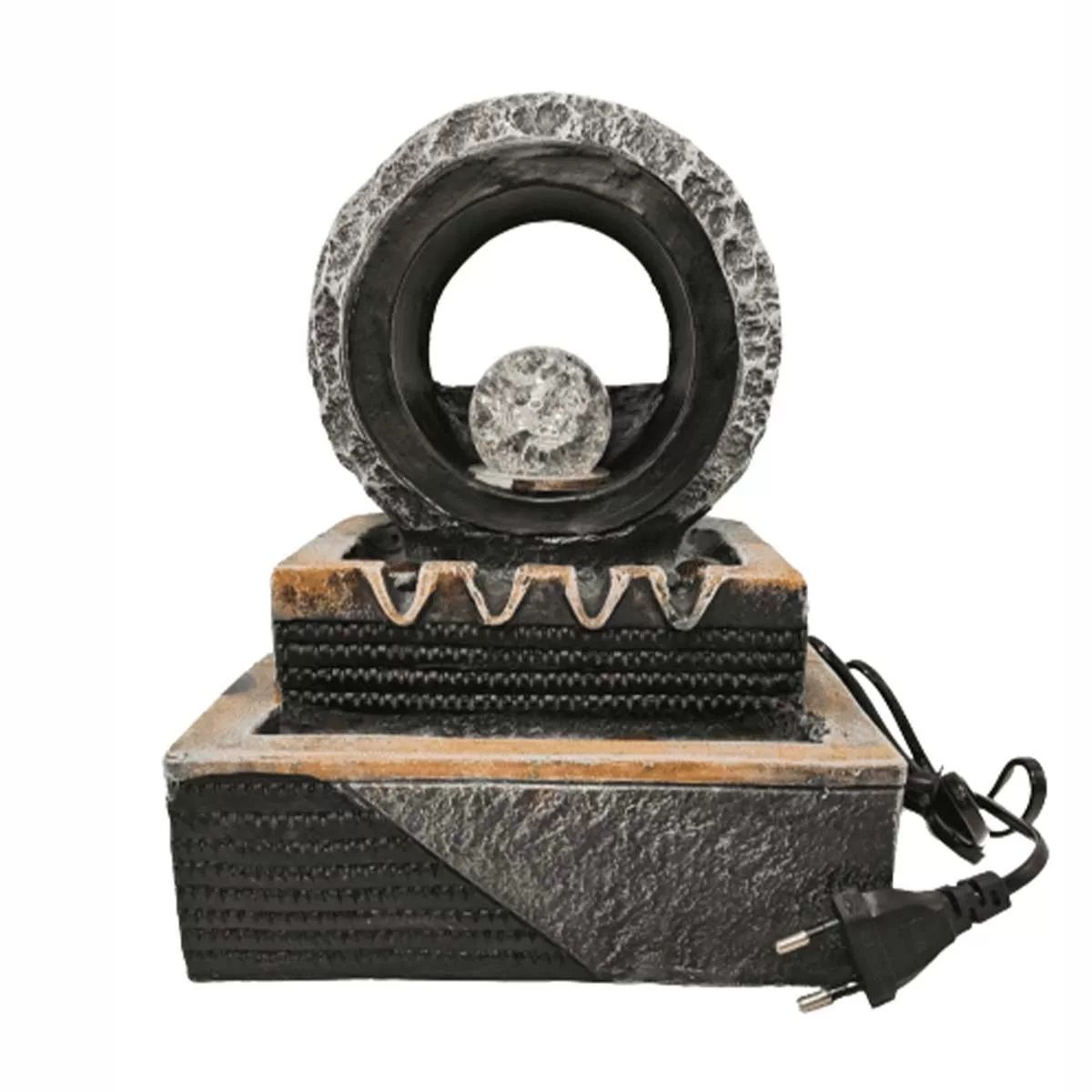 Фонтан декоративный 24х14х20 см с шаром и подсветкой 2024-7010