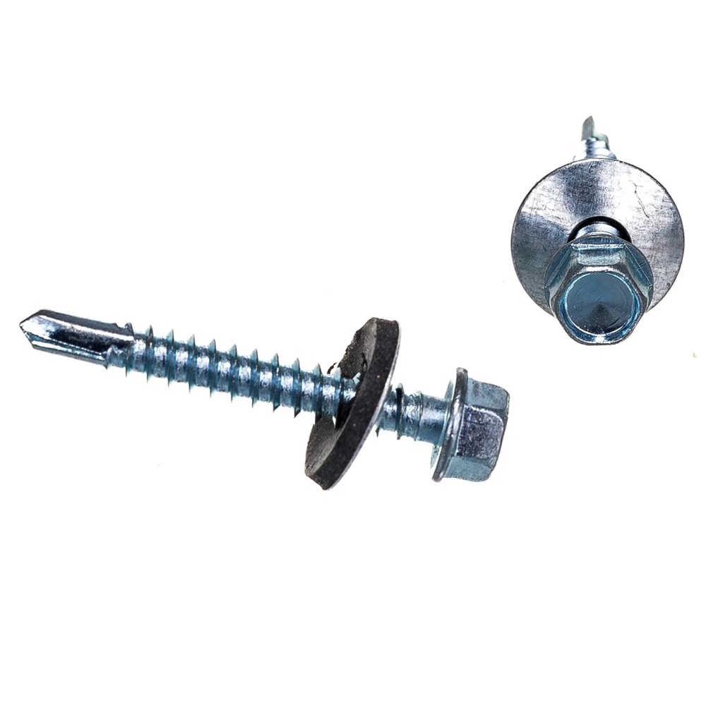 Саморез кровельный 5,5х38 мм цинк 100 шт