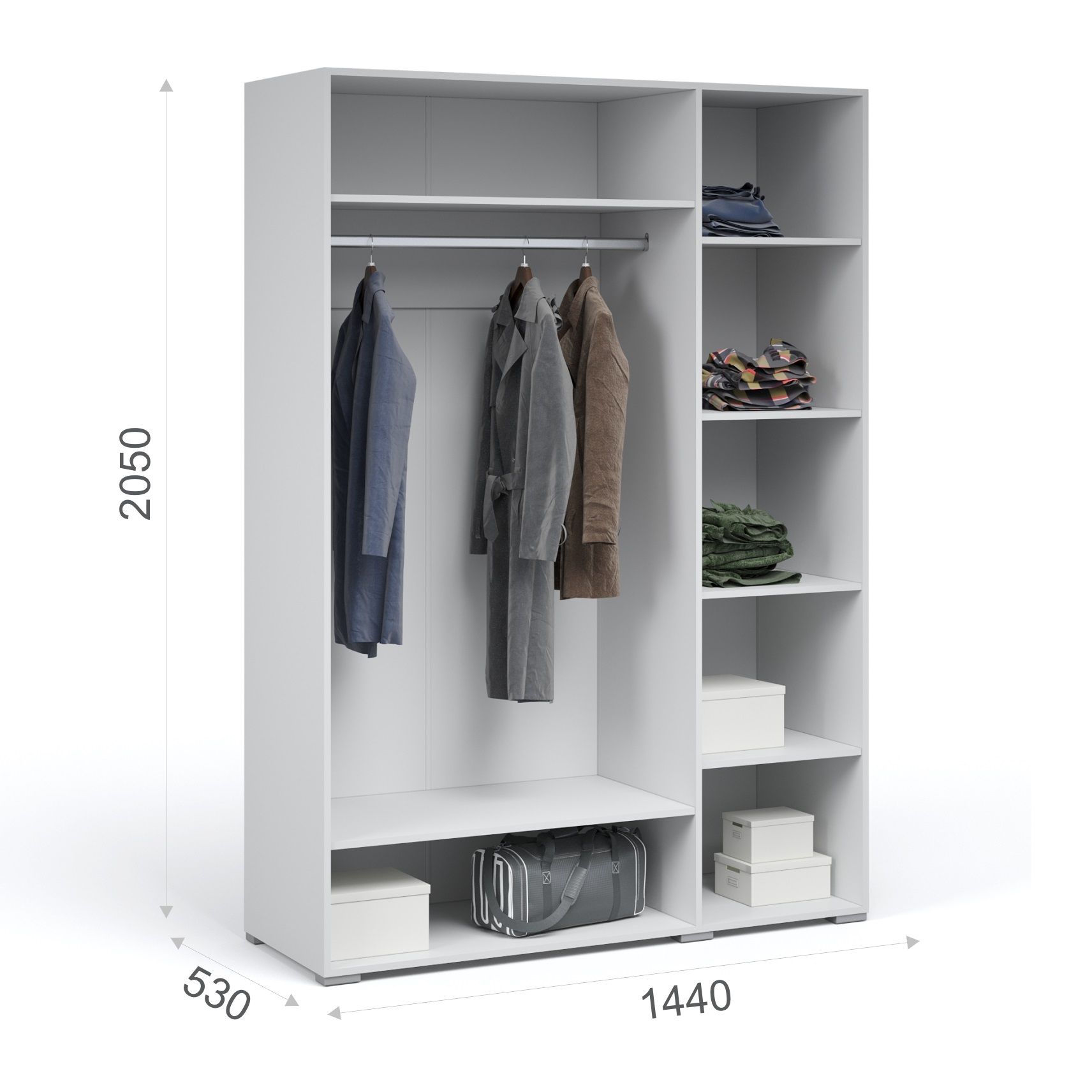 Шкаф трехдверный с зеркалом Лацио 1440х2050х530 мм Белое дерево, ручка бронза