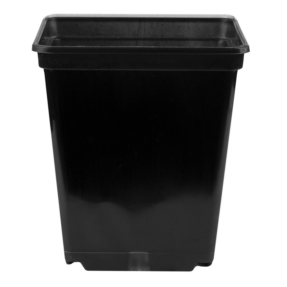 Горшок для рассады 0,25 л квадратный черный