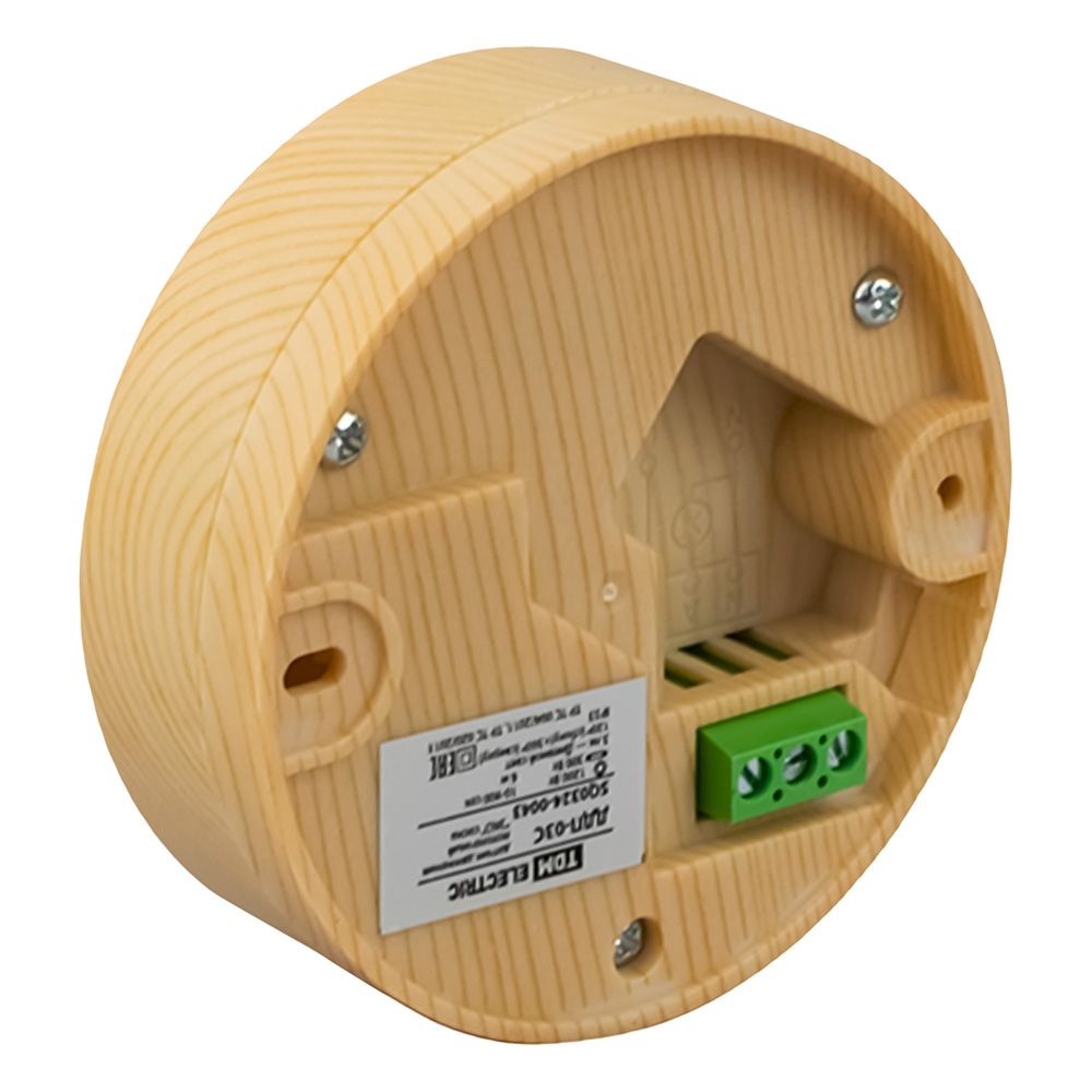 Датчик движения потолочный ДДП-03С 1200Вт,10-900с,6м,3+Лк, 120 сбоку+360 сверху гр IP33,сосна ЭКО