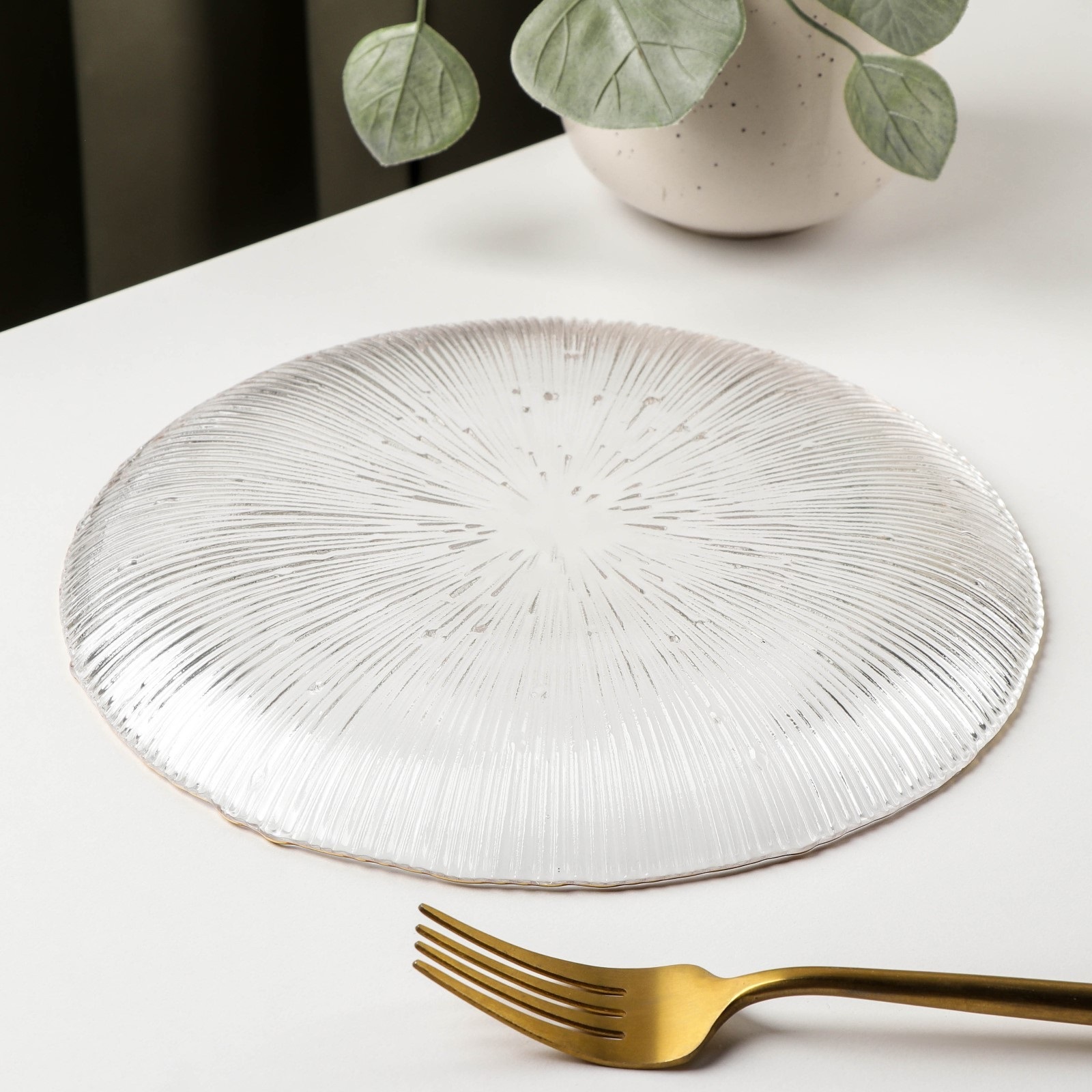 Блюдо сервировочное d21 см стекло 2025-1286