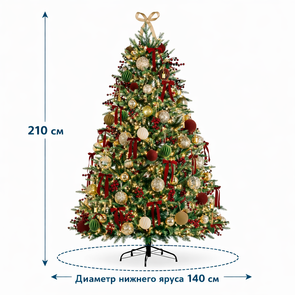 Елка искусственна Моя Елочка Восточноевропейская 240 см литая