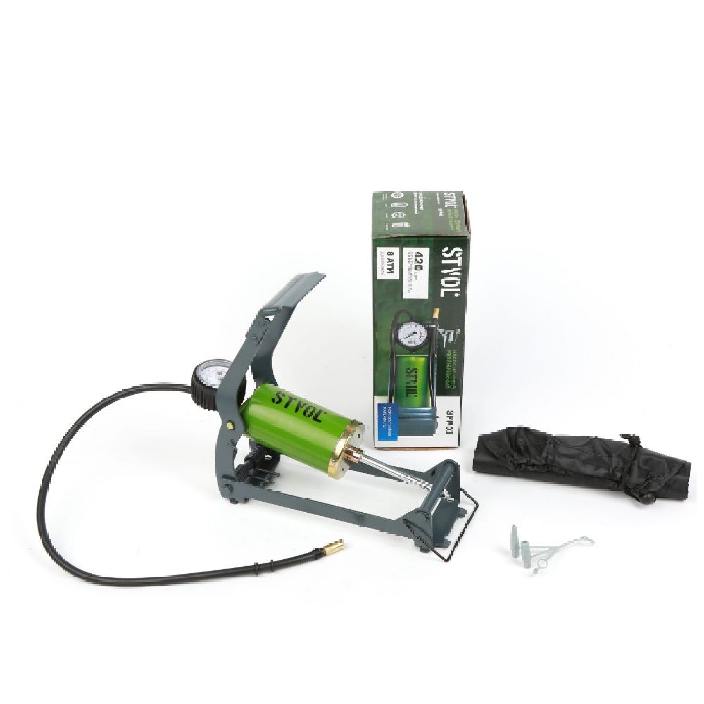 Насос ножной механический STVOL 420 см3 с сумкой