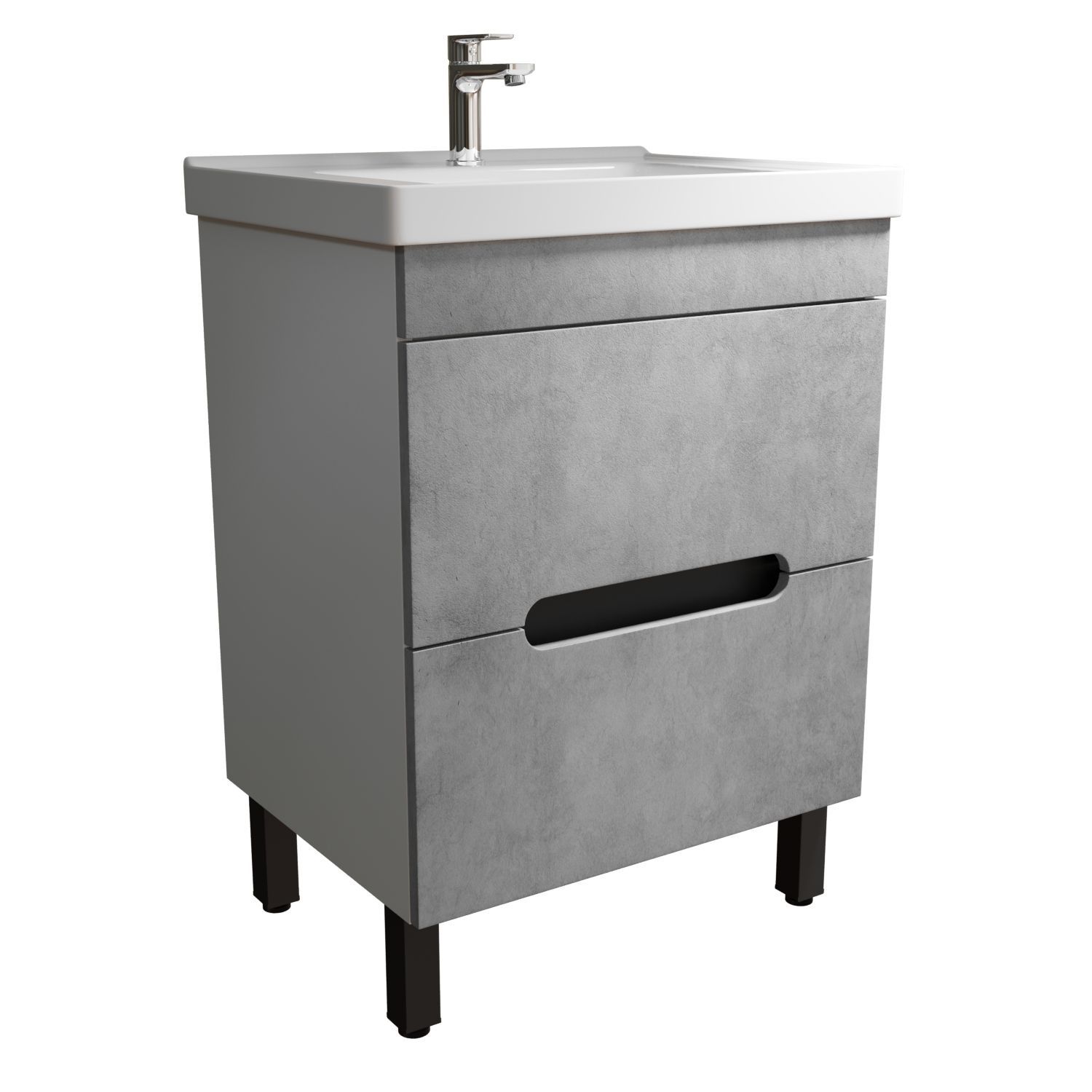 Тумба Честер 60 Бетон под раковину Грэйс 60