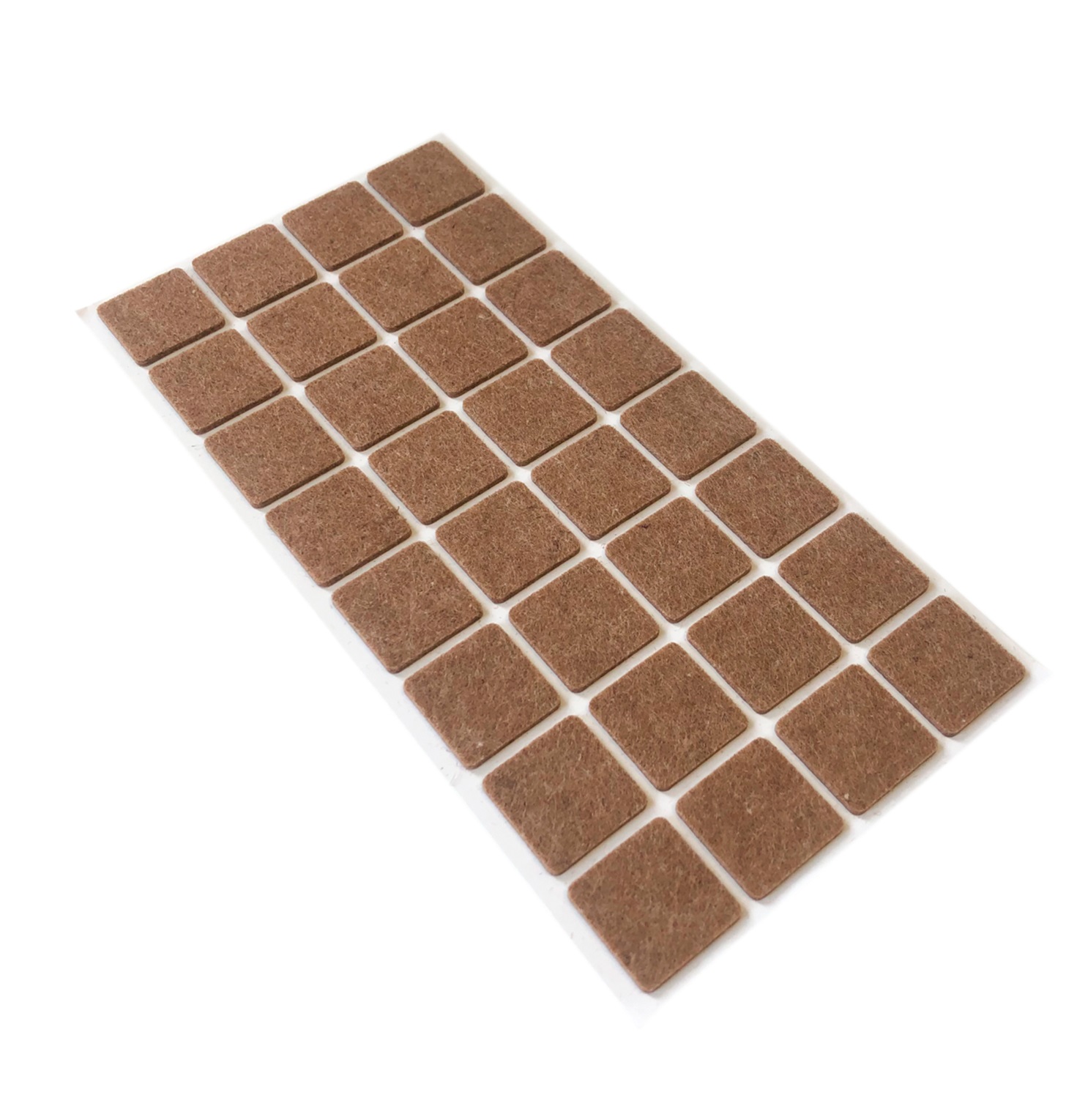 Подпятник войлочный 2,5х2,5 см 32 шт коричневый 21120