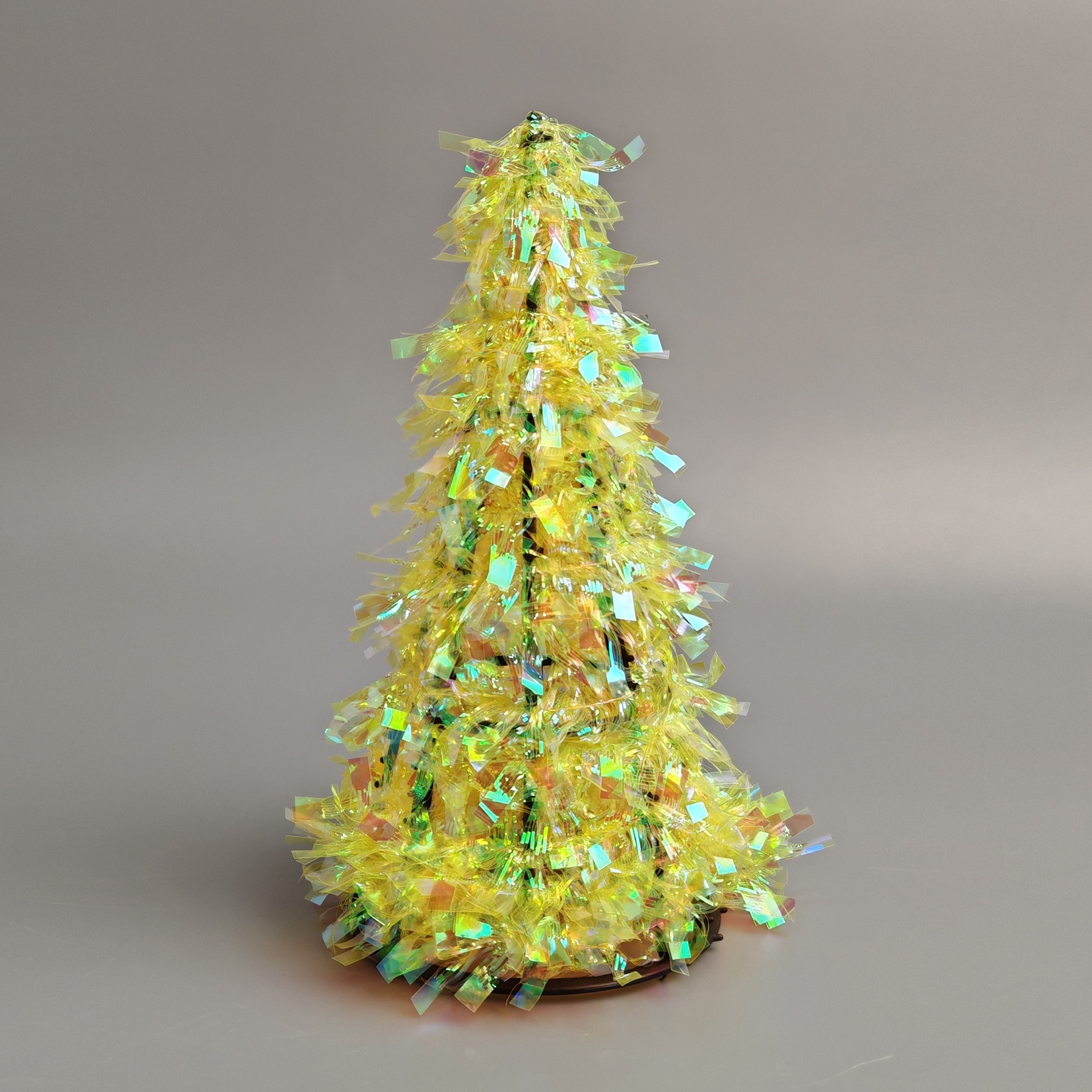 Елка искусственная Моя Елочка из мишуры 25 см желтый перламутр 2024-8374