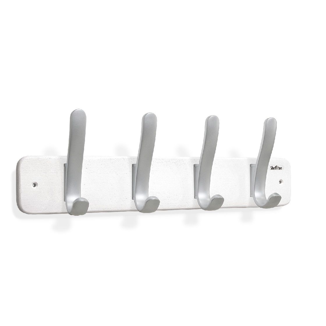 Вешалка Sheffilton SHT-WH20 дерево (бук)/пластик/беленый/серебро