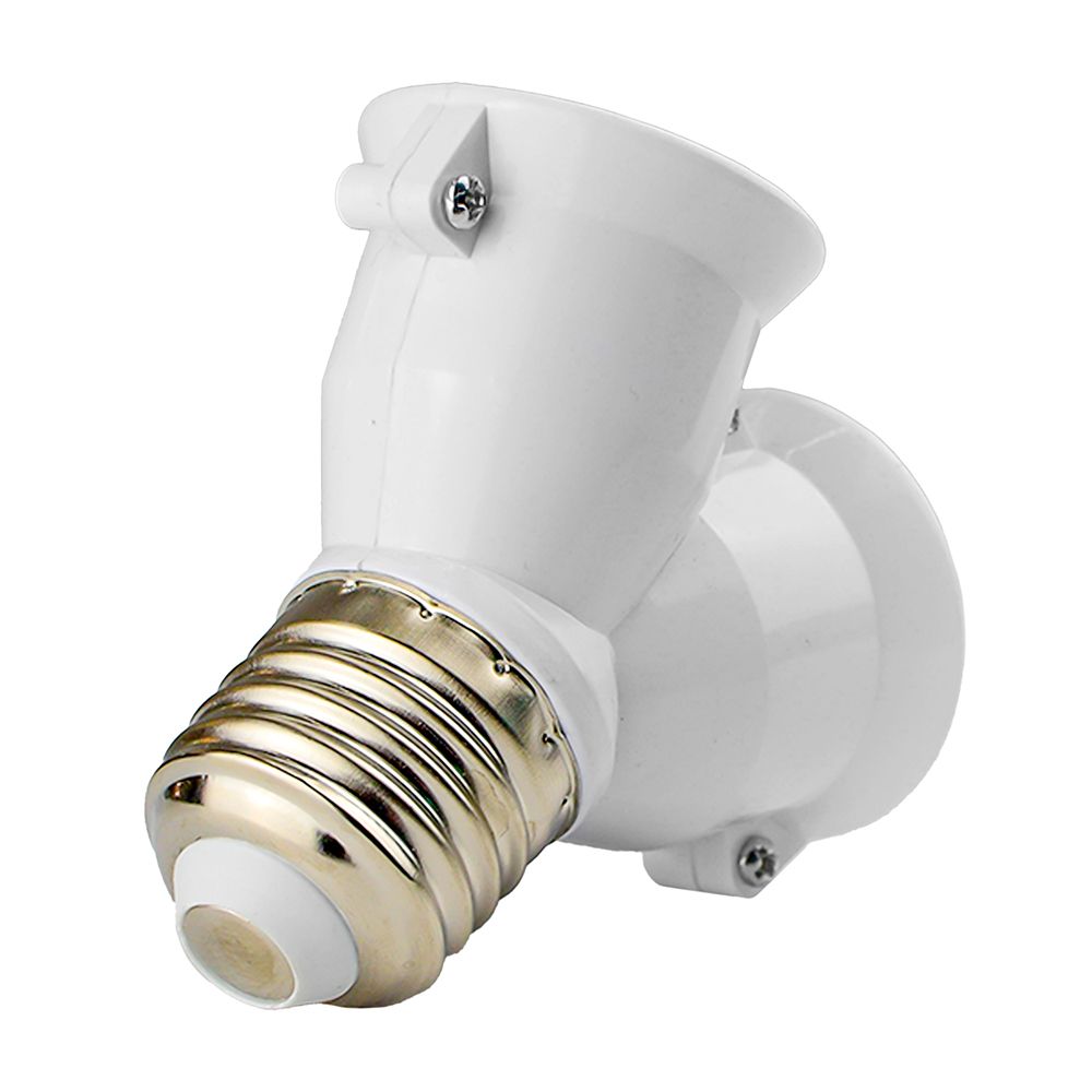 ПЕРЕХОДНИК с цоколя Е27 на2*Е27 Ecola белый