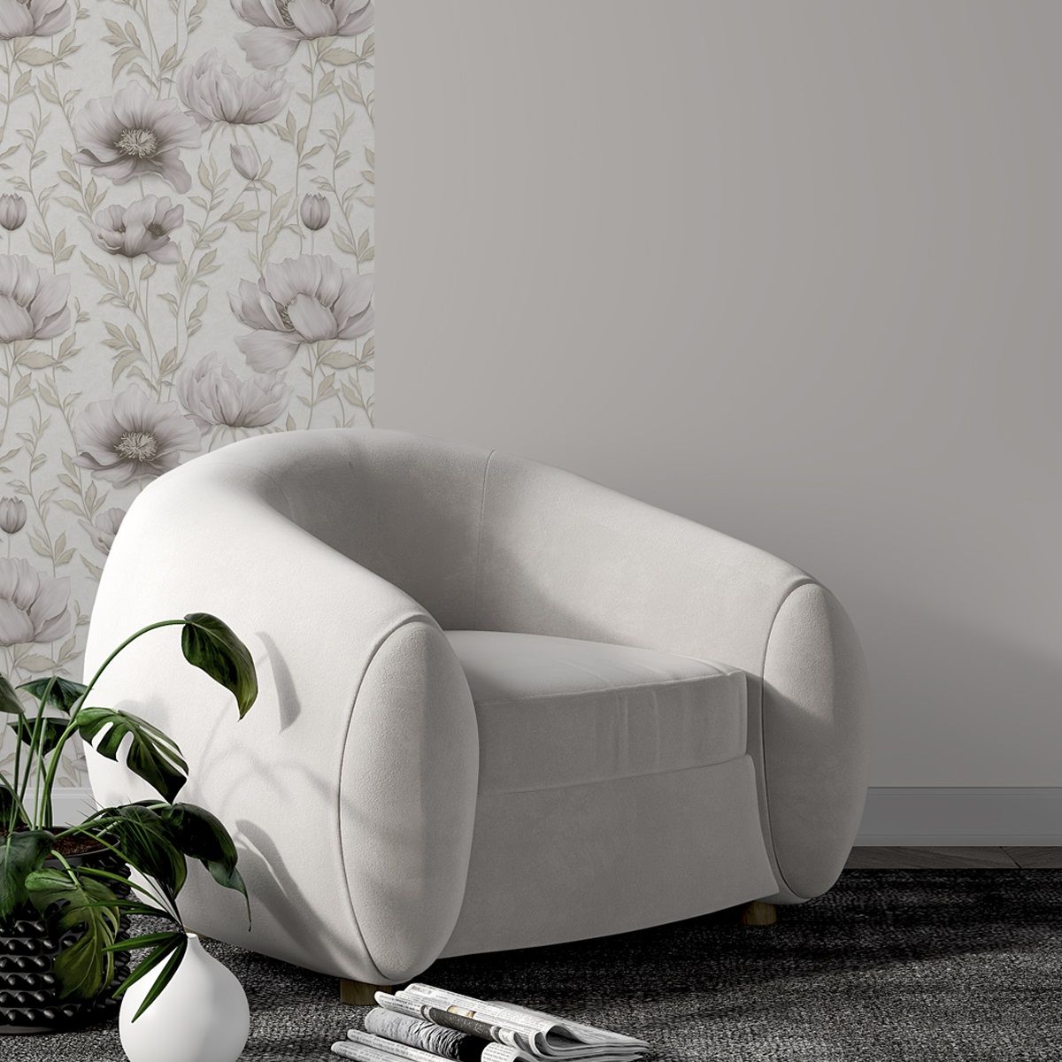 Обои Саратовские Салмон С14Ф Ф900 гр 2 02 бежевые однотонные 0,53х10,05 м