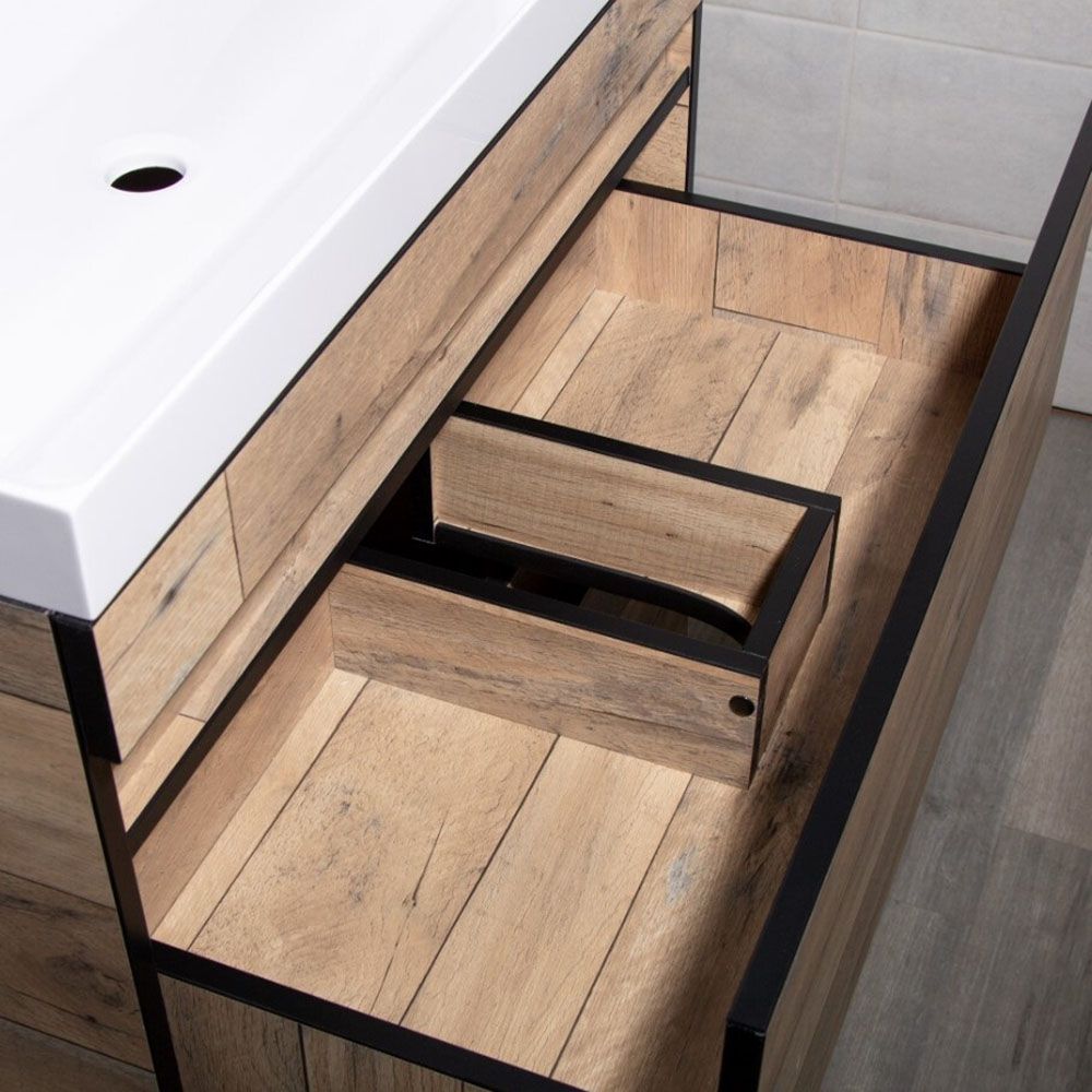 Тумба Берлин 80 2 ящика plus Гамбия под раковину Марко Слим 80