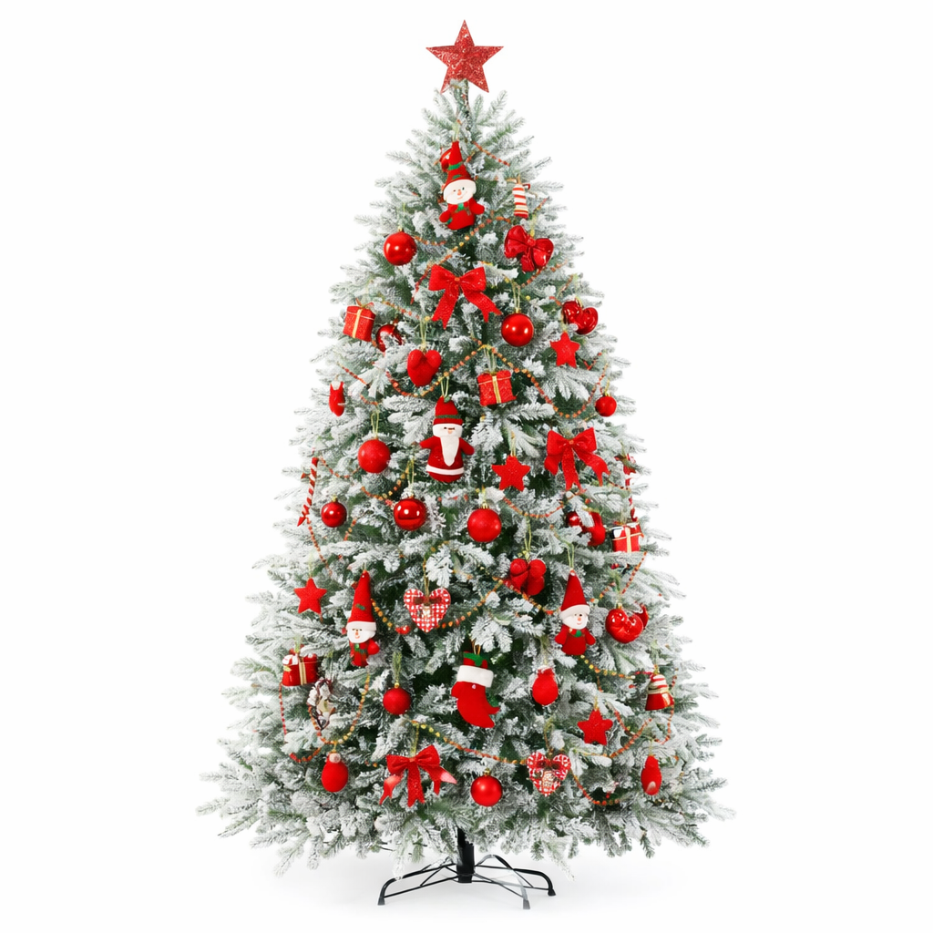 Елка искусственная Скандинавская 240 см ПВХ, ПЭ заснеженная 10922-8206