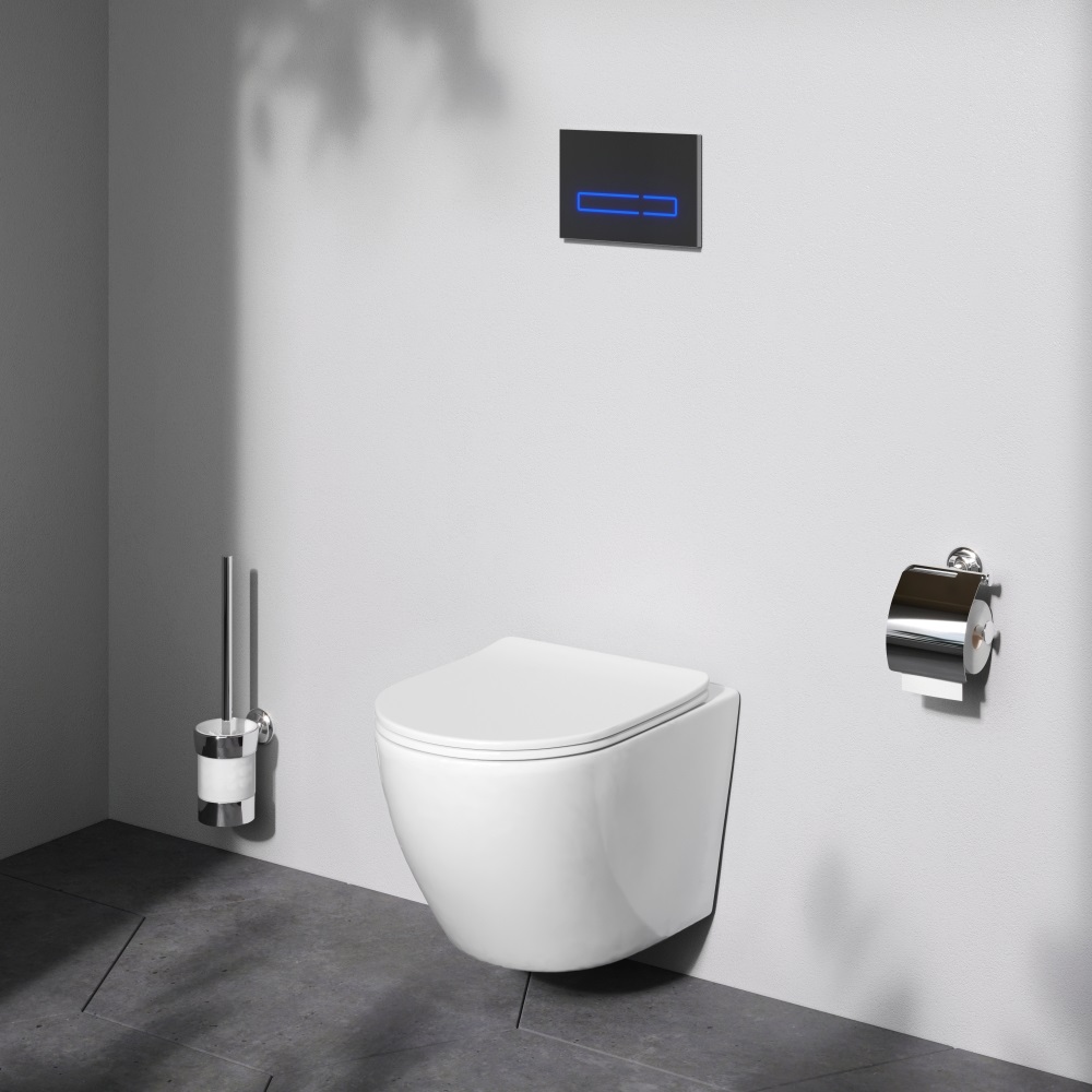 Унитаз подвесной безободковый AM.PM Like AquaSpi C801901SC сиденье дюропласт микролифт быстросъемное