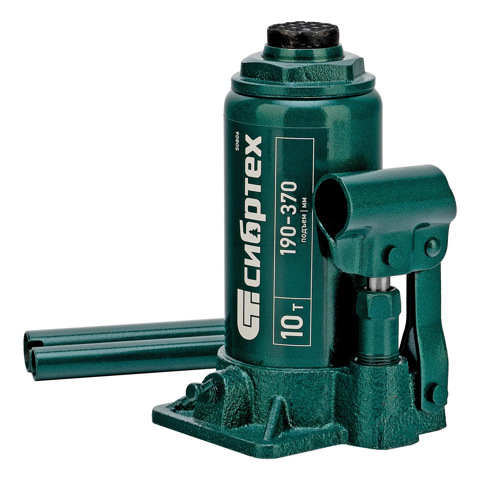 Домкрат гидравлический бутылочный 10 т 190-370 мм Сибртех