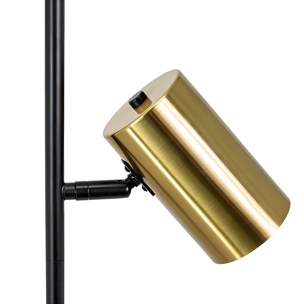 Торшер с двумя плафонами МТ2015 60Вт Е27 78-156 см черный/античная медь